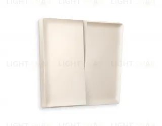 Лицевая панель ALFA (Бежевый матовый) для 2-клавишных выключателей QUANT AP3230 AP3230