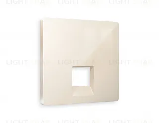 Лицевая панель ALFA (Бежевый глянец) для компьютерной/телефонной розетки RJ-45/RJ-11 QUANT AP3120 AP3120