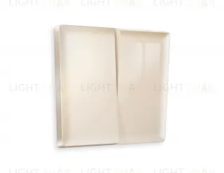 Лицевая панель ALFA (Бежевый глянец) для 2-клавишных выключателей QUANT AP3030 AP3030