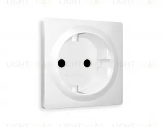 Лицевая панель ALFA (Белый матовый) для электрической розетки с заземлением со шторками QUANT AP1270 AP1270