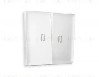 Лицевая панель ALFA (Белый матовый) для 2-клавишных выключателей с подсветкой QUANT AP1240 AP1240