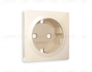 Лицевая панель ALFA (Бежевый глянец) для электрической розетки с заземлением QUANT AP3060 AP3060
