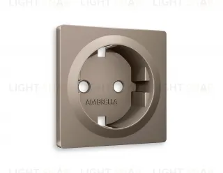 Лицевая панель ALFA (Темная бронза матовый) для электрической розетки с заземлением QUANT AP6360 AP6360