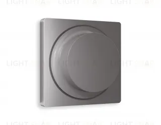 Лицевая панель ALFA (Сталь матовый) для светорегулятора универсального QUANT AP5055 AP5055