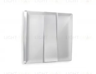 Лицевая панель ALFA (Серебро глянец) для 3-клавишных выключателей QUANT AP4050 AP4050