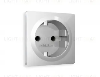 Лицевая панель ALFA (Серебро глянец) для электрической розетки с заземлением со шторками QUANT AP4070 AP4070