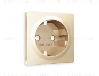 Лицевая панель ALFA (Шампань) для электрической розетки с заземлением QUANT AP6060 AP6060