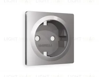 Лицевая панель ALFA (Сталь матовый) для электрической розетки с заземлением QUANT AP5060 AP5060