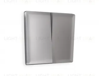 Лицевая панель ALFA (Сталь матовый) для 2-клавишных выключателей QUANT AP5030 AP5030
