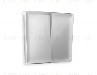 Лицевая панель ALFA (Серебро глянец) для 2-клавишных выключателей QUANT AP4030 AP4030