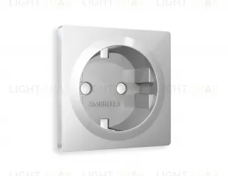 Лицевая панель ALFA (Серебро глянец) для электрической розетки с заземлением QUANT AP4060 AP4060