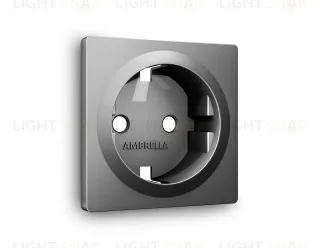 Лицевая панель ALFA (Антрацит серый) для электрической розетки с заземлением QUANT AP6560 AP6560