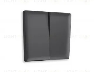 Лицевая панель ALFA (Графит Мягкое касание) для 2-клавишных выключателей QUANT AP9030 AP9030