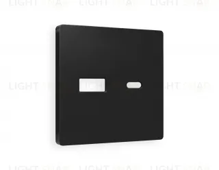 Лицевая панель ALFA (Черный матовый) для розетки 2USB тип A+C QUANT AP8110 AP8110