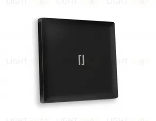 Лицевая панель ALFA (Черный матовый) для 1-клавишных выключателей с подсветкой QUANT AP8020 AP8020