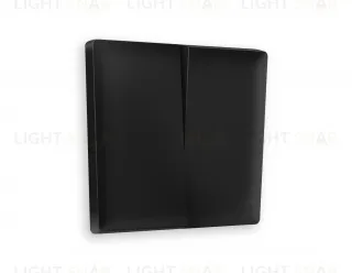 Лицевая панель ALFA (Черный матовый) для 2-клавишных выключателей QUANT AP8030 AP8030