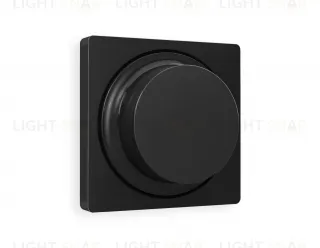 Лицевая панель ALFA (Черный матовый) для светорегулятора универсального QUANT AP8055 AP8055