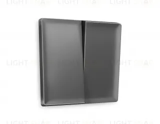 Лицевая панель ALFA (Антрацит серый) для 2-клавишных выключателей QUANT AP6530 AP6530