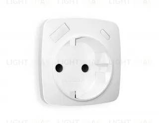 Лицевая панель OMEGA (Белый матовый) для электрической розетки с заземлением со шторками 2USB тип A+C QUANT OP1300 OP1300