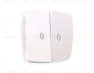 Лицевая панель OMEGA (Жемчуг) для 2-клавишных выключателей с подсветкой QUANT OP2040 OP2040