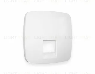 Лицевая панель OMEGA (Белый глянец) для компьютерной/телефонной розетки RJ-45/RJ-11 QUANT OP1120 OP1120