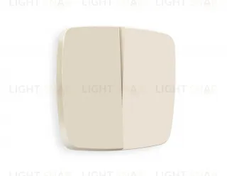 Лицевая панель OMEGA (Бежевый матовый) для 2-клавишных выключателей QUANT OP3230 OP3230