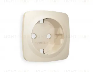 Лицевая панель OMEGA (Бежевый матовый) для электрической розетки с заземлением QUANT OP3260 OP3260