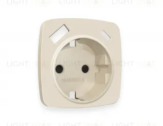 Лицевая панель OMEGA (Бежевый матовый) для электрической розетки с заземлением со шторками 2USB тип A+C QUANT OP3300 OP3300