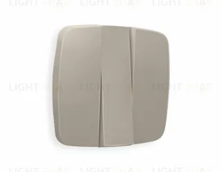 Лицевая панель OMEGA (Серо-бежевый матовый) для 3-клавишных выключателей QUANT OP3650 OP3650