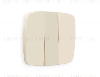 Лицевая панель OMEGA (Бежевый матовый) для 3-клавишных выключателей QUANT OP3250 OP3250