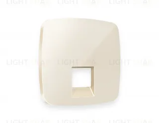 Лицевая панель OMEGA (Бежевый глянец) для компьютерной/телефонной розетки RJ-45/RJ-11 QUANT OP3120 OP3120