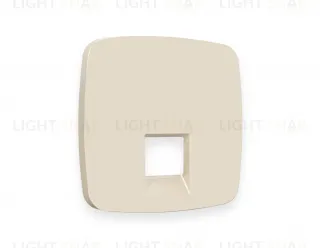 Лицевая панель OMEGA (Бежевый матовый) для компьютерной/телефонной розетки RJ-45/RJ-11 QUANT OP3320 OP3320