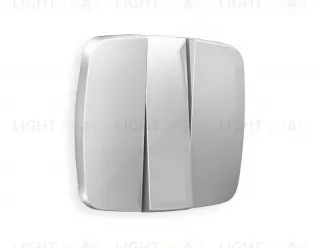 Лицевая панель OMEGA (Серебро глянец) для 3-клавишных выключателей QUANT OP4050 OP4050