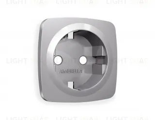 Лицевая панель OMEGA (Сталь матовый) для электрической розетки с заземлением QUANT OP5060 OP5060