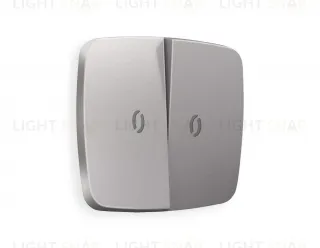 Лицевая панель OMEGA (Сталь матовый) для 2-клавишных выключателей с подсветкой QUANT OP5040 OP5040