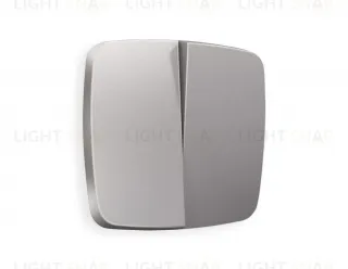 Лицевая панель OMEGA (Сталь матовый) для 2-клавишных выключателей QUANT OP5030 OP5030