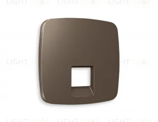 Лицевая панель OMEGA (Темная бронза матовый) для компьютерной/телефонной розетки RJ-45/RJ-11 QUANT OP6420 OP6420