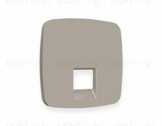 Лицевая панель OMEGA (Серо-бежевый матовый) для компьютерной/телефонной розетки RJ-45/RJ-11 QUANT OP3720 OP3720