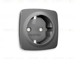 Лицевая панель OMEGA (Антрацит серый) для электрической розетки с заземлением QUANT OP6560 OP6560