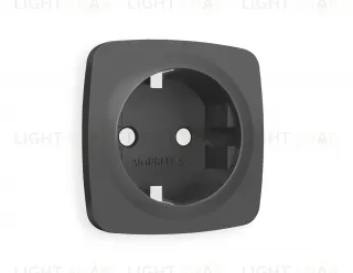 Лицевая панель OMEGA (Графит Мягкое касание) для электрической розетки с заземлением QUANT OP9060 OP9060