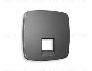 Лицевая панель OMEGA (Антрацит серый) для компьютерной/телефонной розетки RJ-45/RJ-11 QUANT OP6620 OP6620