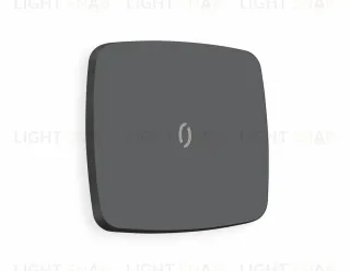 Лицевая панель OMEGA (Графит Мягкое касание) для 1-клавишных выключателей с подсветкой QUANT OP9020 OP9020