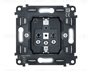 Механизм электрической розетки 16A-250V 2P+E с заземлением на винтовых зажимах QUANT VM141 VM141