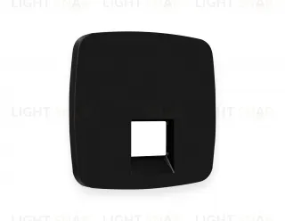 Лицевая панель OMEGA (Черный матовый) для компьютерной/телефонной розетки RJ-45/RJ-11 QUANT OP8120 OP8120