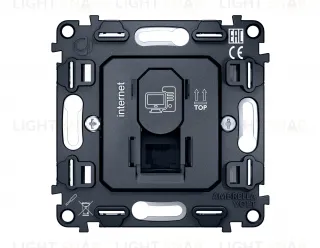 Механизм компьютерной розетки RJ-45 (8P8C) CAT6 с автоматической защитной шторкой QUANT VM188 VM188