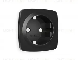 Лицевая панель OMEGA (Черный матовый) для электрической розетки с заземлением QUANT OP8060 OP8060
