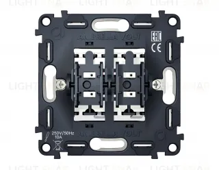 Механизм 2-клавишного проходного выключателя 10A-250V QUANT VM120 VM120
