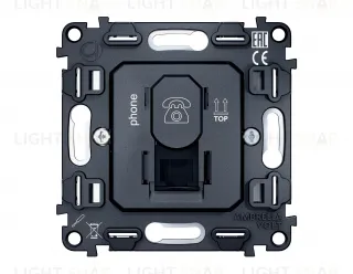 Механизм телефонной розетки RJ-11 (4P4C) с автоматической защитной шторкой QUANT VM190 VM190