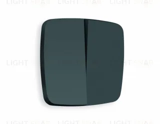 Лицевая панель OMEGA (Графит Мягкое касание) для 2-клавишных выключателей QUANT OP9030 OP9030