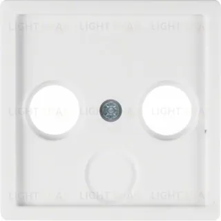 Центральная панель для антенной розетки 2 и 3 отверстия, Q.1/Q.3, цвет: полярная белизна, с эффектом бархата 12036089 12036089